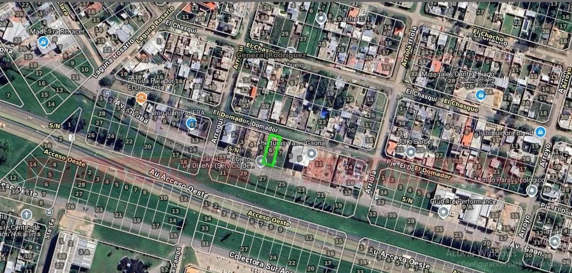 TERRENO DE 300 M² SOBRE LA COLECTORA AU. ACCESO OESTE