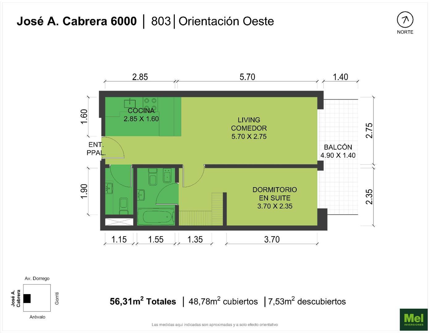Cabrera 6000, Piso 8
