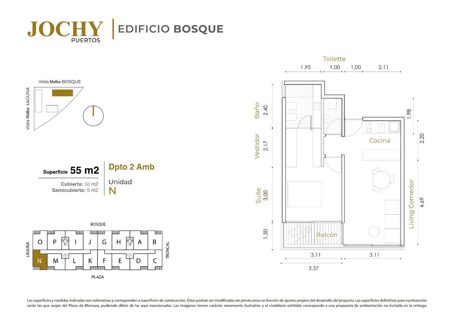 Departamento en Venta de 1 dormitorio