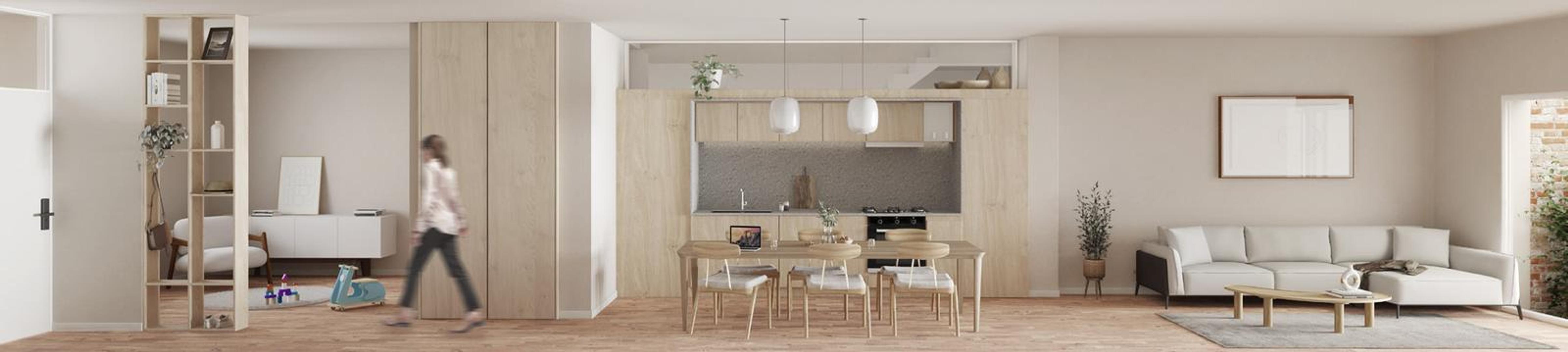 Casa 3 ambientes con 2 baños