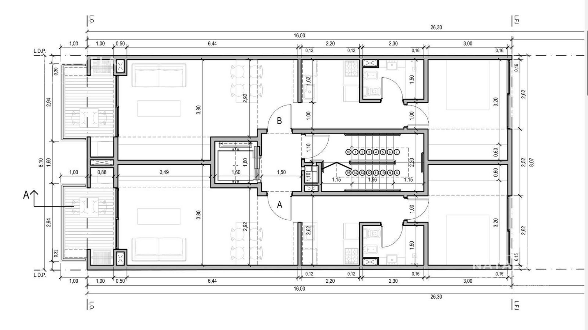 Departamento 2 ambientes con 1 baño