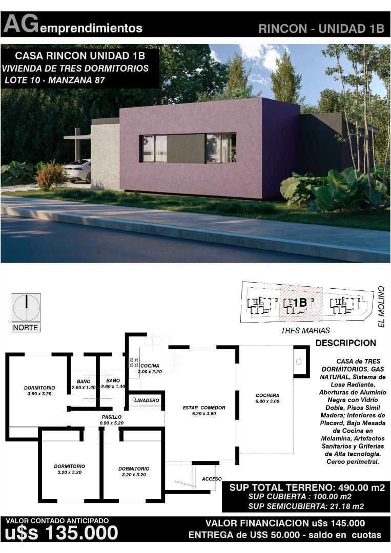 Casa en Venta Rincón Unidad 1B  Merlo San Luis