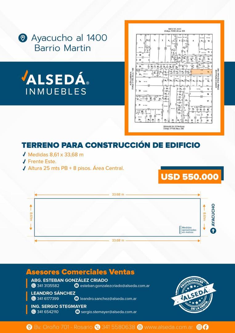 Terreno construccion en altura edificio constructoras Barrio Martin