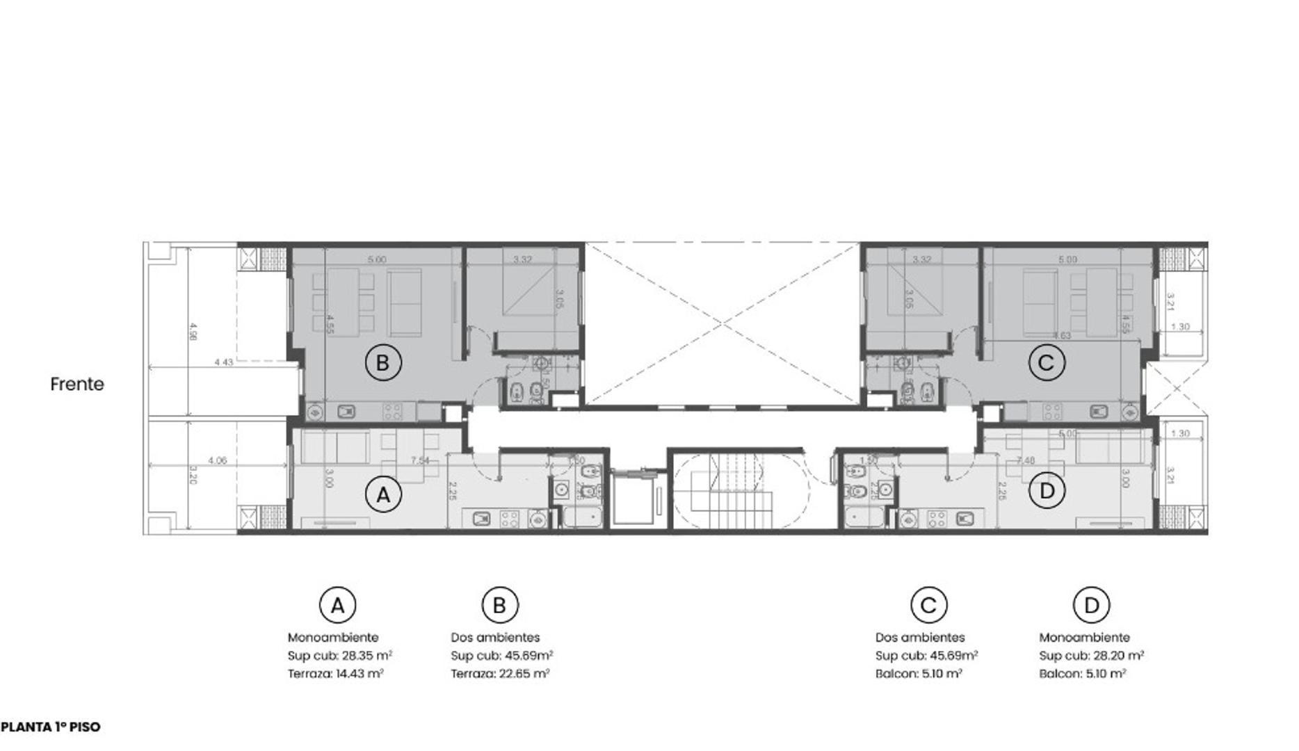 DEPARTAMENTO DE DOS AMBIENTES CON PARRILA EN EL BALCON
