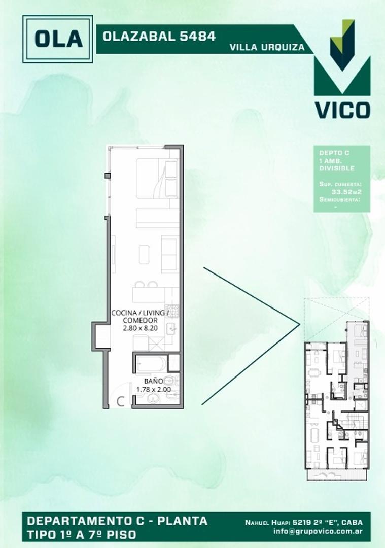 Olazabal 5484 , Piso 8