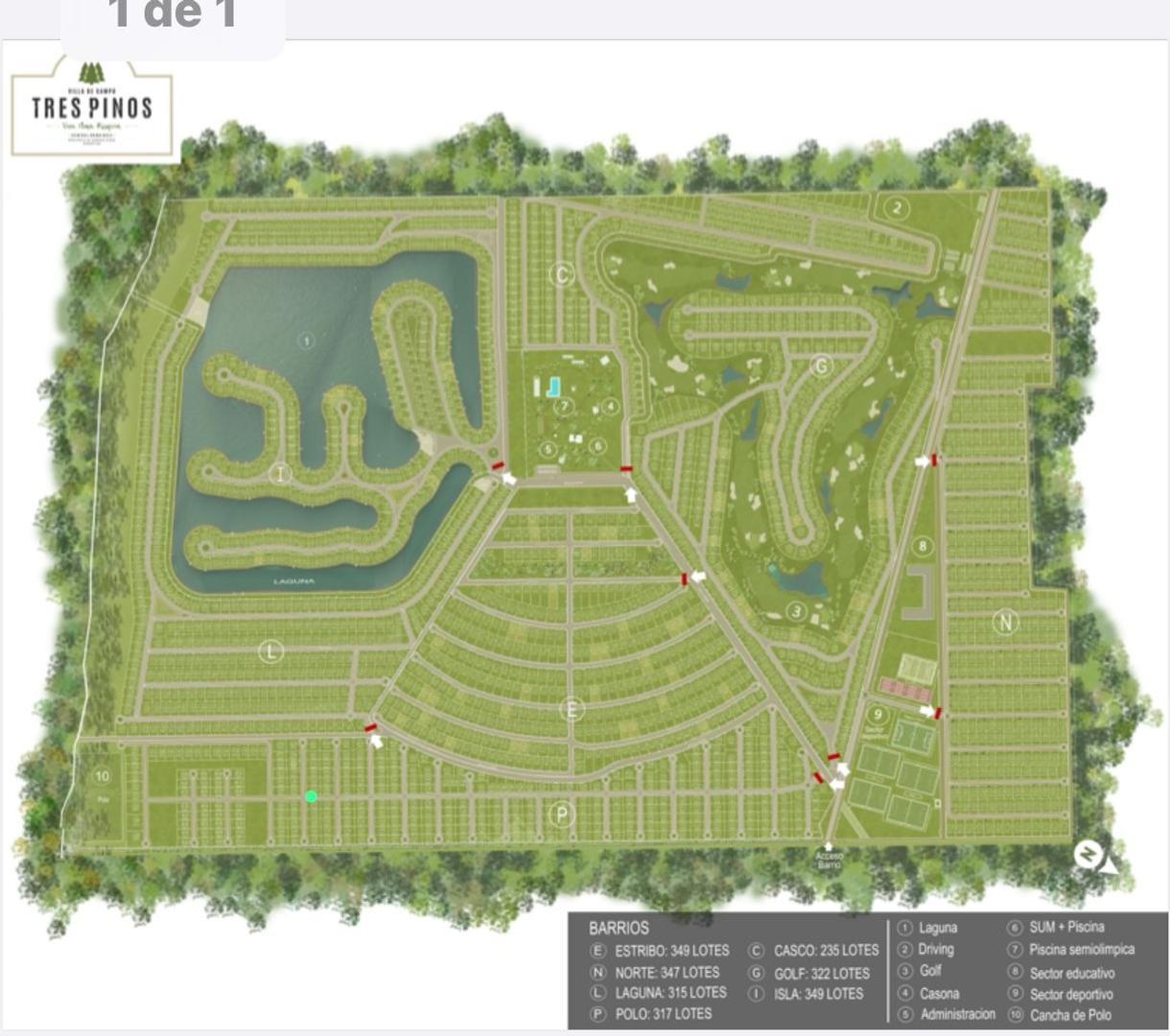 Lote en Barrio 3 Pinos - General Rodriguez