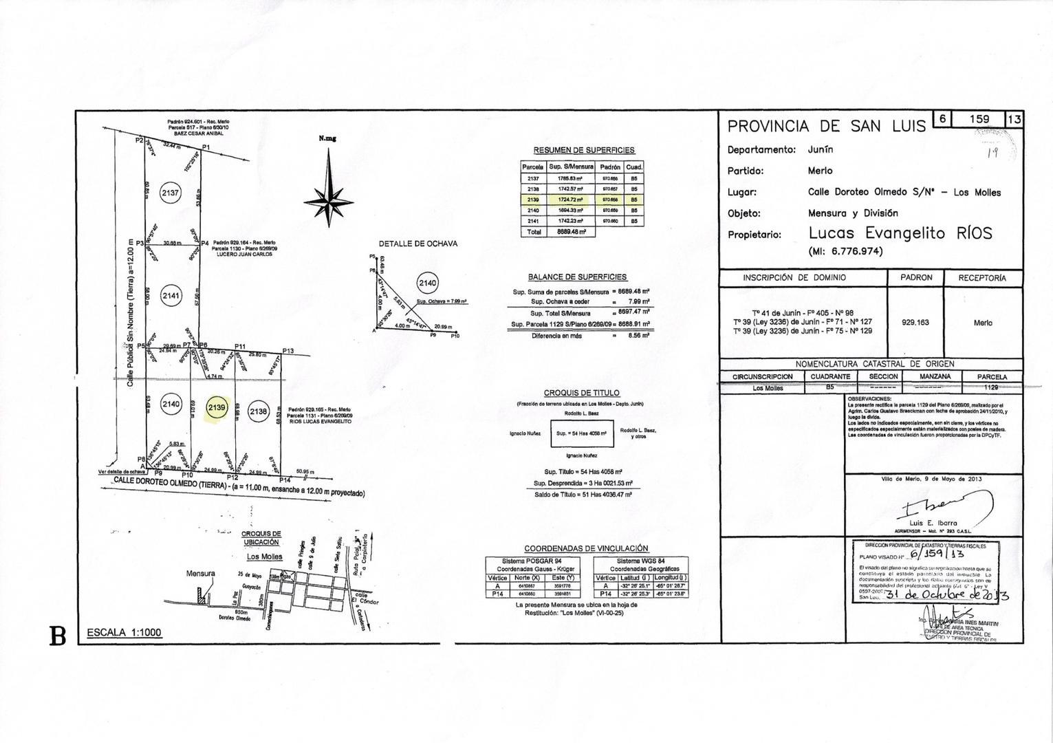 Terreno en Venta de 1724,0 m2