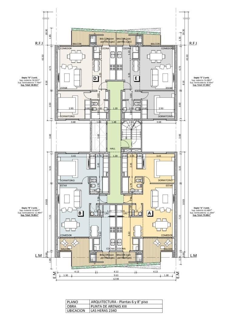 Departamento en Venta con 1 cocheras