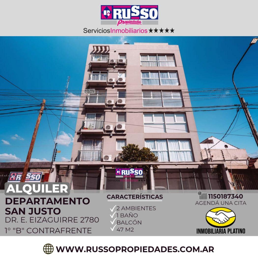 Alquiler departamento 2 ambientes San Justo