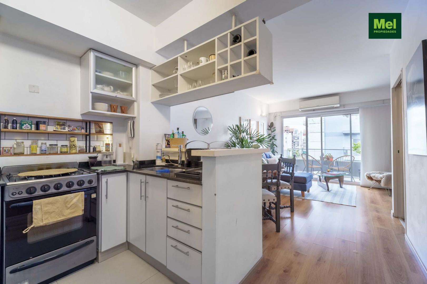 Departamento 2 ambientes con 2 baños