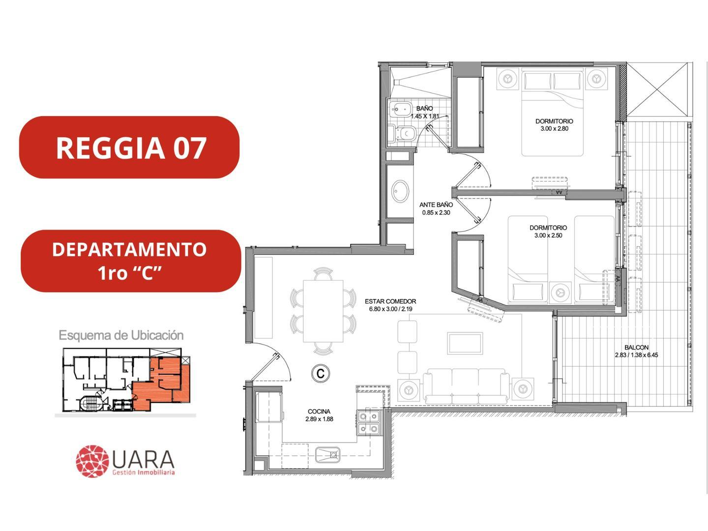 Departamento en el emprendimiento REGGIA 07