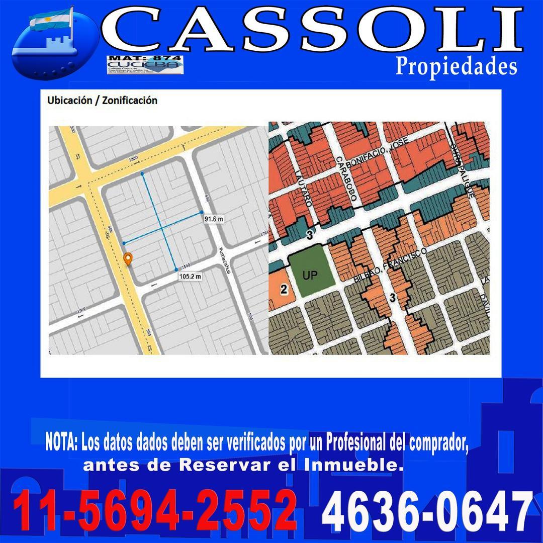 Terreno en Venta en Parque Chacabuco, USD 370.000