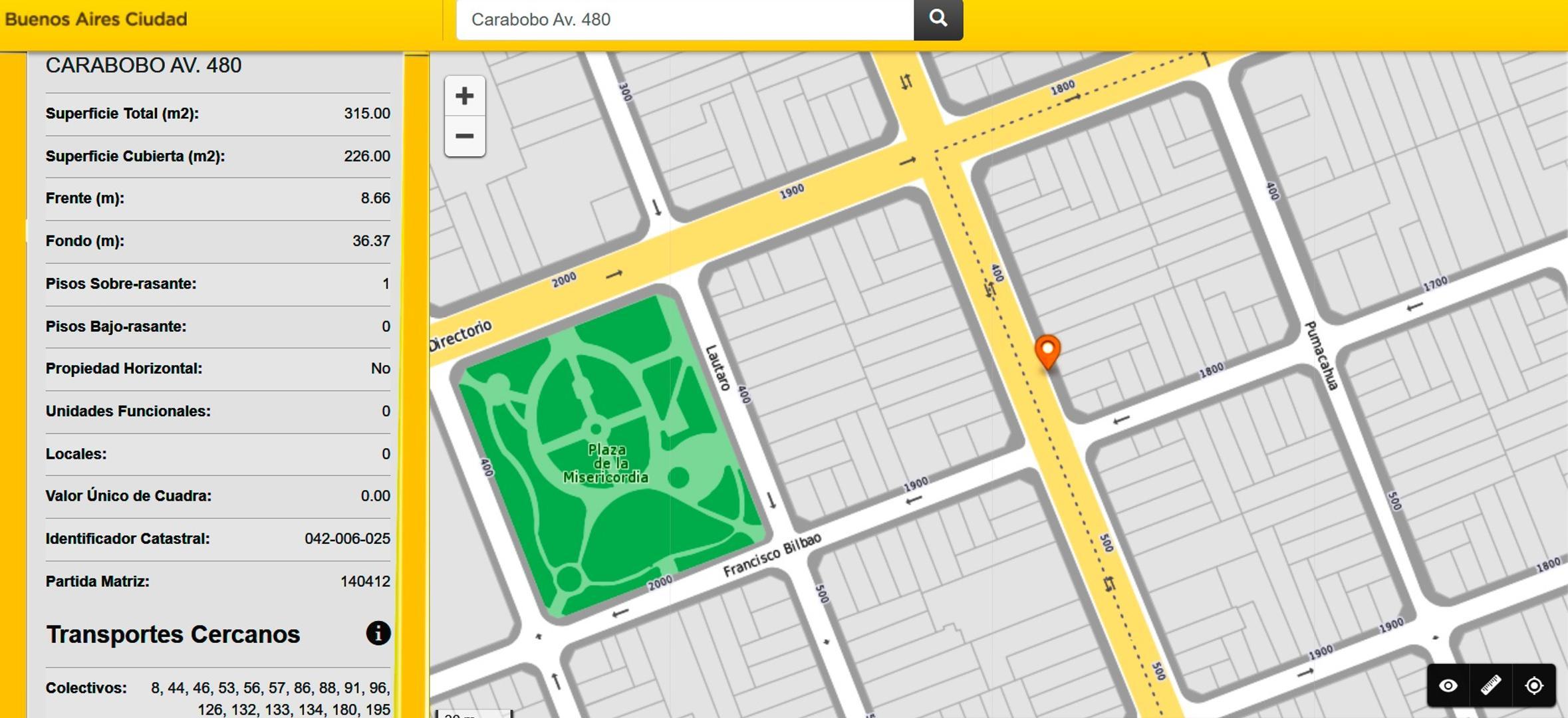 Casa 5A Gje. Patio Fondo Libre a Refaccionar  Carabobo 400