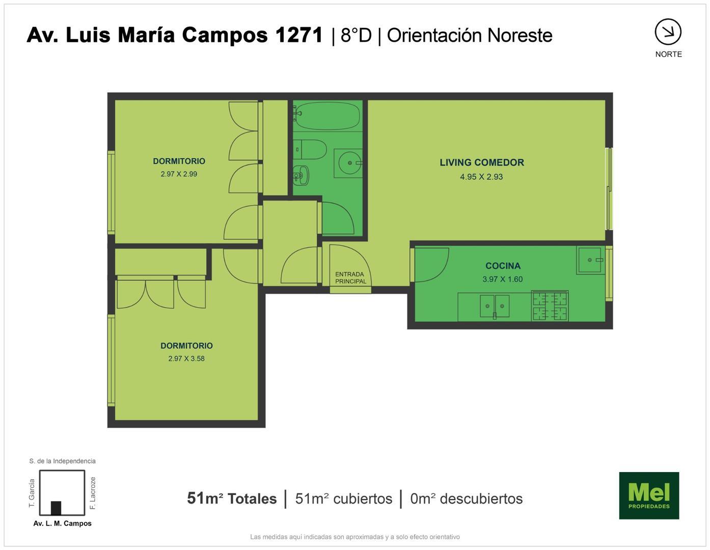 Luis Maria Campos 1200, Piso 8