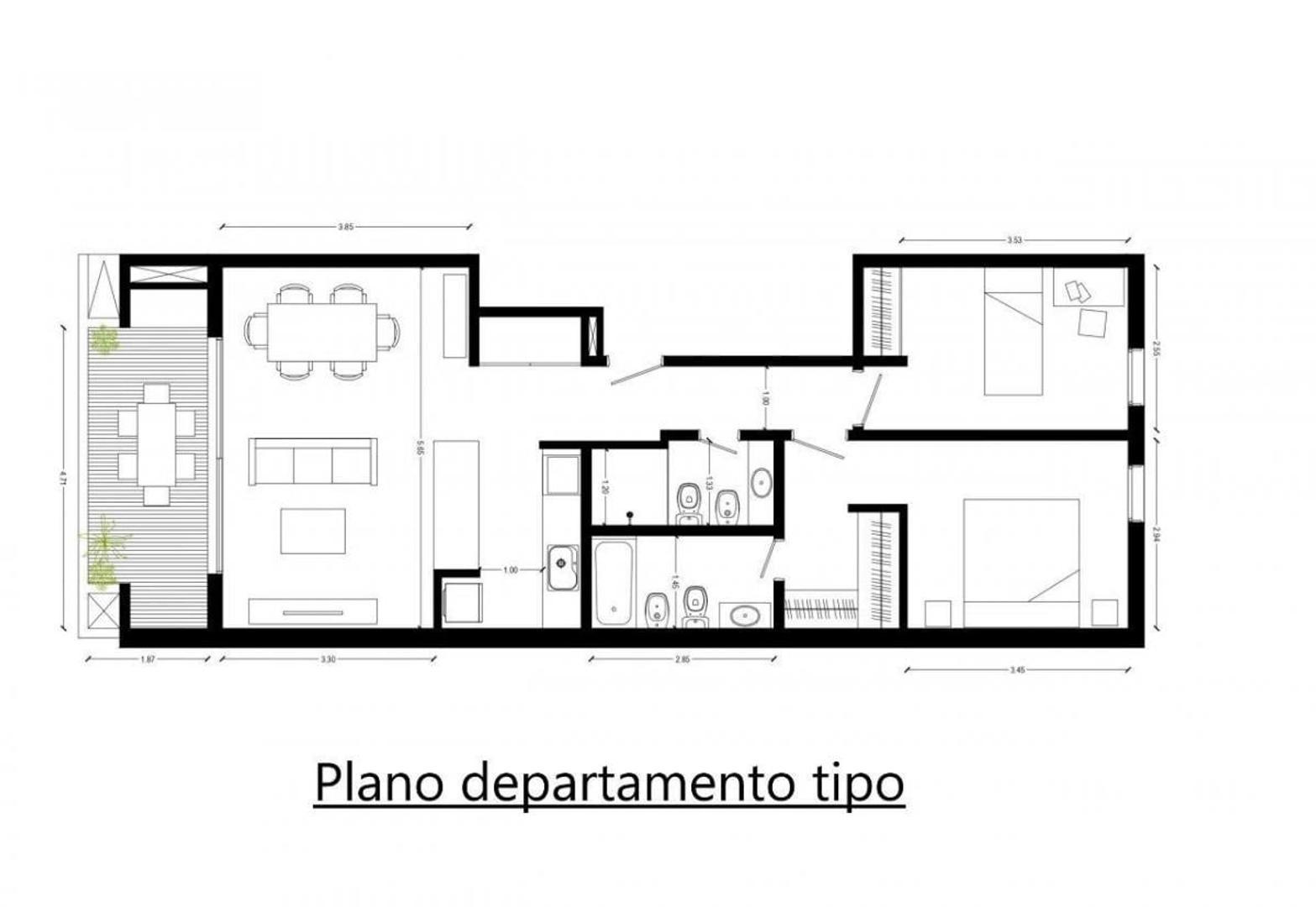 Departamento en Venta en San Isidro Vias / Rolon, USD 240.000