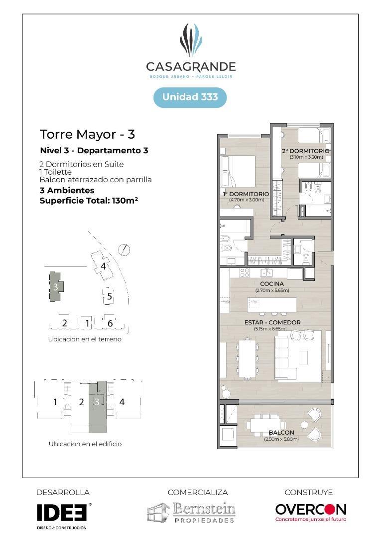 Departamento en Venta de 3 ambientes