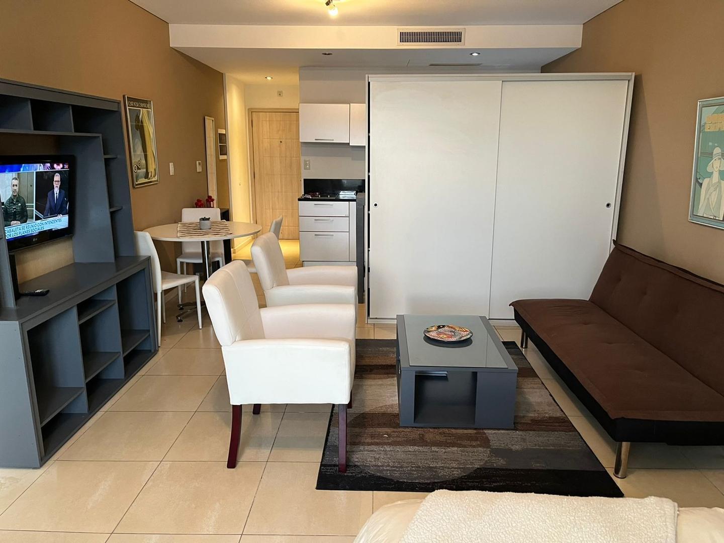 Monoambiente amoblado con vista a la bahia