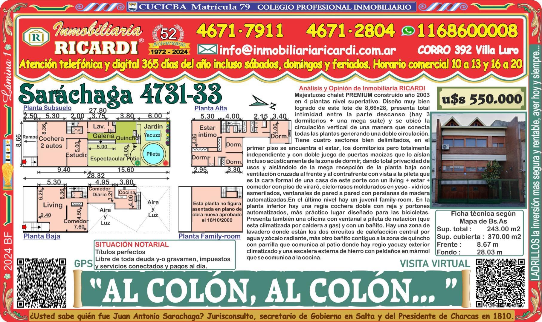 AL COLÓN, AL COLÓN - Majestuoso chalet PREMIUM año 2003