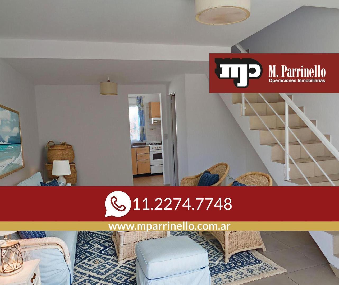 Encantador dúplex de 4 ambientes, tipo PH con cochera en pequeño condominio- En Alquiler