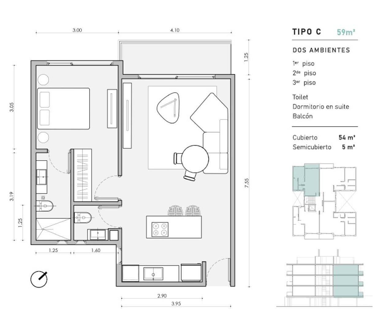Departamento en venta, de pozo, en Av. Márquez, San Isidro
