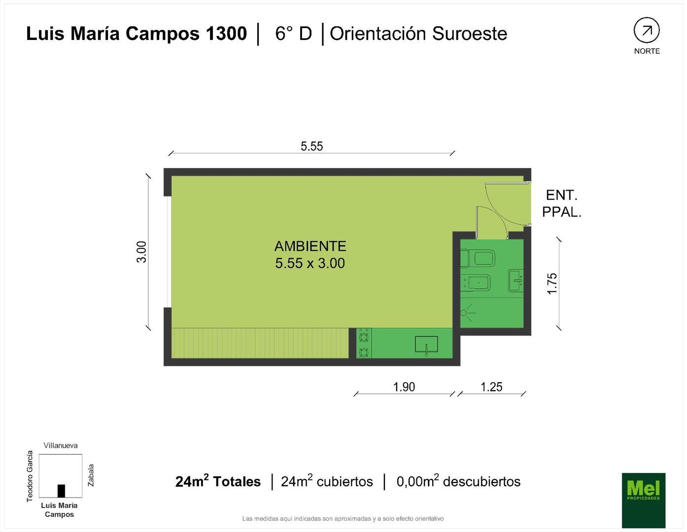 Luis Maria Campos 1300, Piso 6