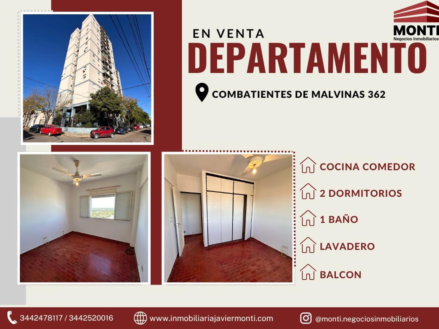 DEPARTAMENTO EN VENTA - COMBATIENTES DE MALVINAS