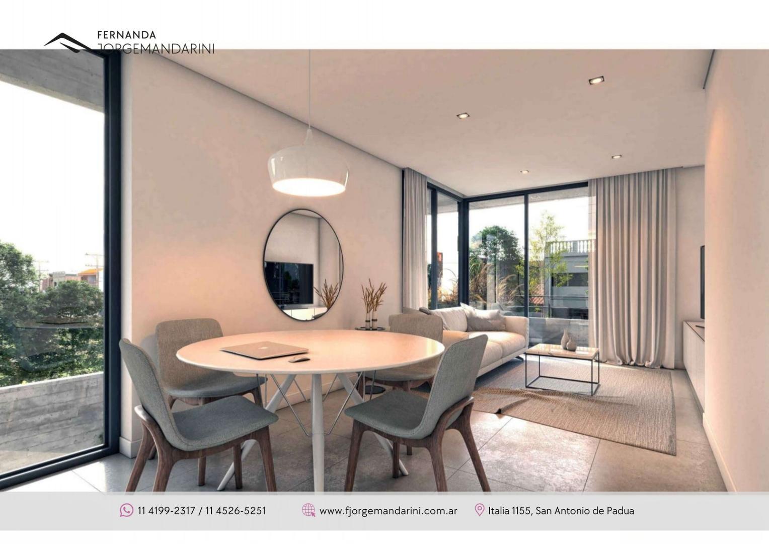 Departamento 2 ambientes con 1 baño