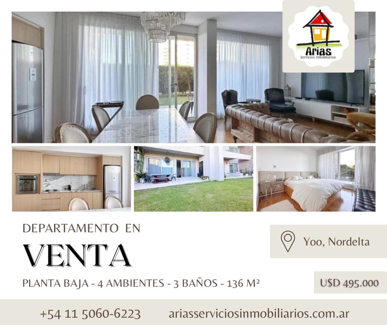 Departamento EN VENTA, ubicado en Yoo, Nordelta