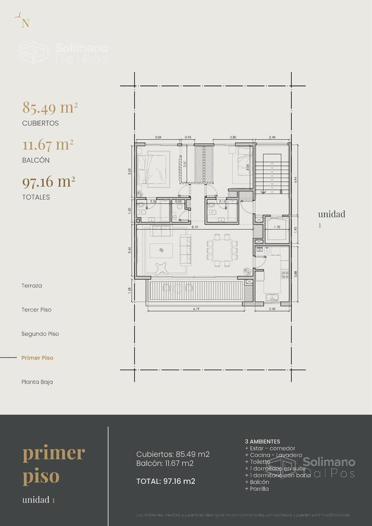 Departamento en Venta con 2 cocheras