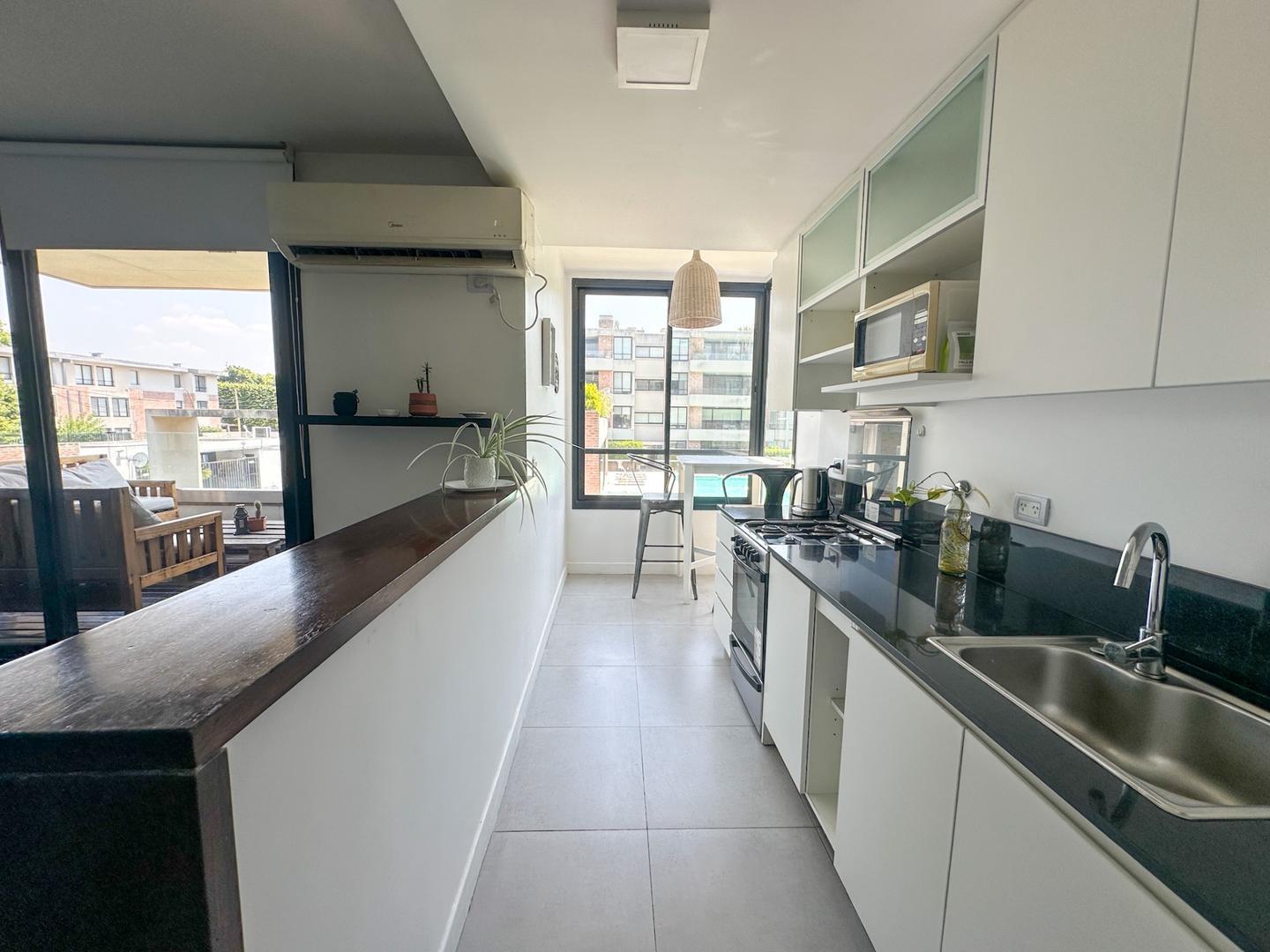 Departamento 2 ambientes con 2 baños