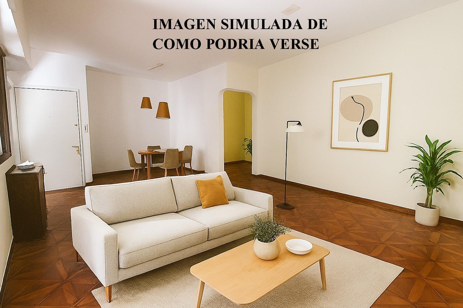 DEPARTAMENTO  3 AMB C/BALCON SOBRE LIBERTADOR SEMIPISO CFTE